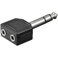 Audio adapter 6,35mm stereo Jack - 2x 3,5mm stereo Jack