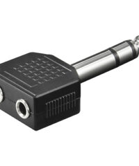 Audio adapter 6,35mm stereo Jack - 2x 3,5mm stereo Jack