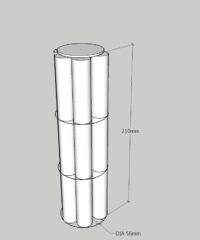 11,1V 24,5Ah Li-ion dykkerlyktbatteri, BMS, 56x210mm-0