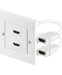 HDMI veggkontakt med 2x HDMI tilkobling (Støtter 3D, 4K og HDCP)