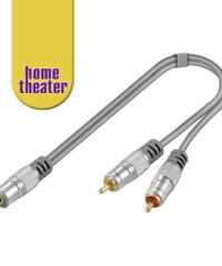 Home Theater Audioadapter 0,15m 3,5mm plugg til 2x RCA plugg