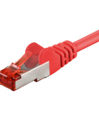 5 meter Rød CAT 6 S/FTP dobbeltskjermet nettverkskabel 2x RJ45