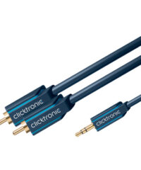 Clicktronic 1m 3,5mm Minijack till 2xRCA ljudkabel-0