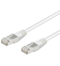 1 meter Hvit CAT 5e F/UTP nettverkskabel med skjerming 2x RJ45