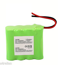 Batteri 9,6V 800mAh NiCd med ledning - AA 57X28X50mm