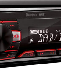 DAB+/FM-radio uten CD. Bluetooth HF & Streaming, 4 x 50W, 3 x 2VRCA linjeutg., USB og AUX i front, FLAC, m.m. Leveres m/DAB-antenne.-0