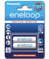 Panasonic Eneloop AAA. laddbart batteri - Klar för användning BK-4MCCE/2BE 750mAh-0