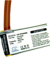 Batteri iPod Classic/Video 3.7V 850mAh 616-0232