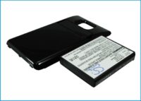 Batteri högkapacitet till SAMSUNG Galaxy S II, S2, GT-I9100 3,7V 3,2Ah svart blankt skydd medföljer-0