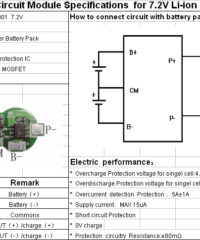 Beskyttelsekrets BMS/PCM for 2S Li-Ion/Lipo 5A kont-0