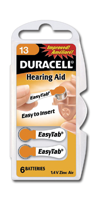 Duracell Høreapparatbatteri 13 EasyTab 1,4v 6-pakning-0