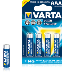 Varta High Energy AAA 1,5V alkalisk batteri (4 stk)