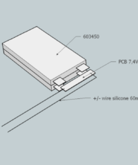 7,4V 1100mAh Lipo inkl 4A pcb og silikonledning-0