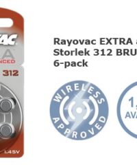 Rayovac EXTRA Advanced 312 1,45V Hörapparatsbatteri PR 41