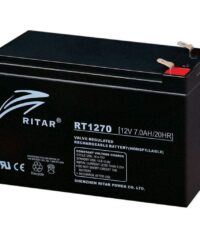 12V 7Ah AGM batteri F2 terminal 10års -0